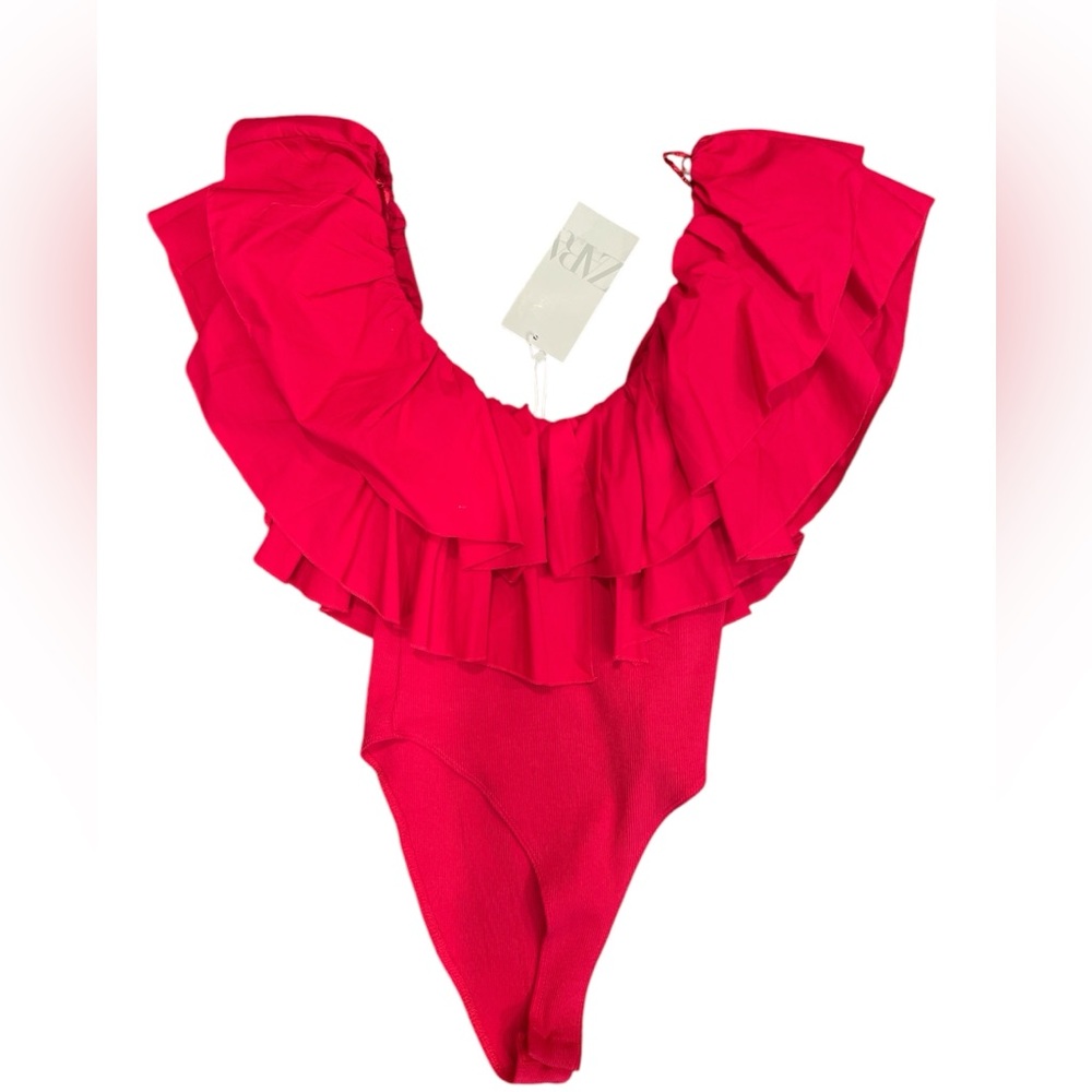 Zara red top